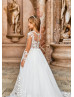 Long Sleeves White Lace Tulle Beautiful Flower Girl Dress